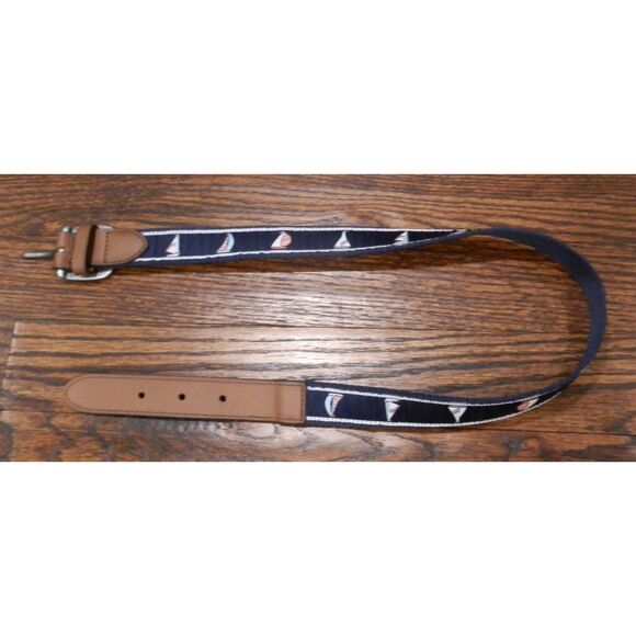 Janie and Jack Sailboat Pattern blue Kids Belt Size 4 to 5 - Picture 1 of 3
